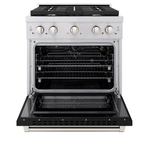 ZLINE - 30 in. 4.2 cu. ft. Paramount Gas Range with 4 Burner Cooktop and Convection Gas Oven in
