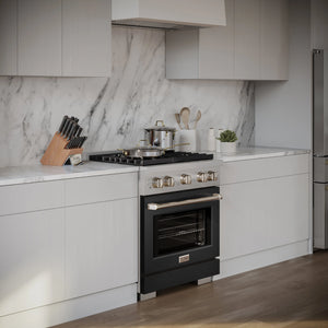 ZLINE - 30 in. 4.2 cu. ft. Paramount Gas Range with 4 Burner Cooktop and Convection Gas Oven in