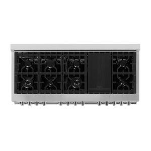 ZLINE - 60" Kitchen Package with Stainless Steel Dual Fuel Range and Convertible Vent Range Hood (2KP-RARH60)