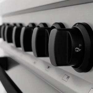 ZLINE - Autograph Edition 30 in. 4.0 cu. ft. Legacy Dual Fuel Range with 4 Burner Gas Cooktop and Electric Convection Oven in Stainless Steel and Matte Black Accents