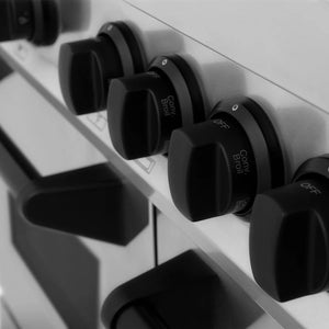 ZLINE - Autograph Edition 60 in. 7.4 cu. ft. Legacy Dual Fuel Range with 9 Burner Gas Cooktop and 2 Electric Convection Ovens in Stainless Steel and Matte Black Accents