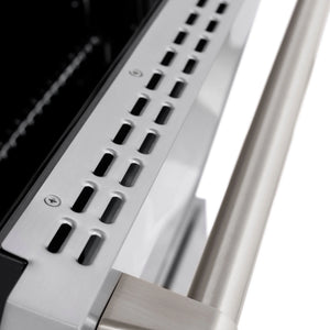 ZLINE - 48 in. 6.7 cu. ft. Paramount Double Oven Dual Fuel Range in Stainless Steel with 8 Brass Burners (SDR-BR-48)