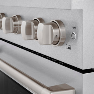 ZLINE - 30 in. 4.2 cu. ft. Paramount Gas Range with 4 Burner Cooktop and Convection Gas Oven in Satin Stainless Steel