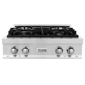 ZLINE - Kitchen Package with 30" Stainless Steel Rangetop and 30" Single Wall Oven (2KP-RTAWS30)