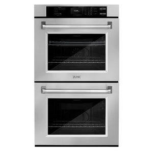 ZLINE - 30 in. Professional True Convection Double Wall Oven with Air Fry and Self Clean in Stainless Steel (WAD-30)