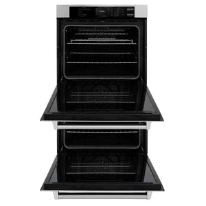 ZLINE - 30 in. Professional True Convection Double Wall Oven with Air Fry and Self Clean in Stainless Steel (WAD-30)