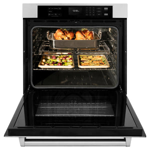 ZLINE - 30 in. Professional True Convection Single Wall Oven with Air Fry and Self Clean in Stainless Steel (WAS-30)