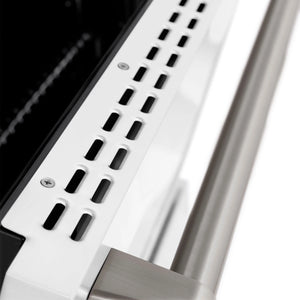 ZLINE - 30 in. 4.2 cu. ft. Paramount Gas Range with 4 Burner Cooktop and Convection Gas Oven in Stainless Steel with White Matte Door