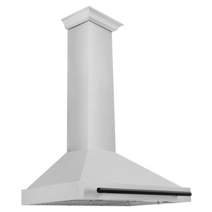 ZLINE - 36 in.Autograph Edition Convertible Stainless Steel Range Hood with Stainless Steel Shell and Matte Black Accents (KB4STZ-36-MB)