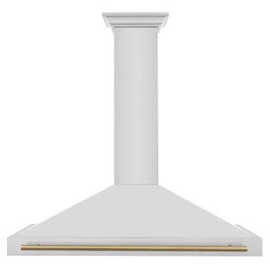 ZLINE - 48 in. Autograph Edition Convertible Stainless Steel Range Hood with Stainless Steel Shell and Champagne Bronze Accents (KB4STZ-48-CB)