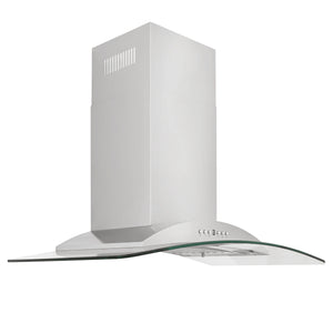 ZLINE - 30" Convertible Vent Wall Mount Range Hood in Stainless Steel & Glass (KN-30)