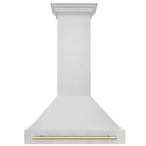 ZLINE - 36" Autograph Edition Stainless Steel Range Hood with Stainless Steel Shell and Gold Handle (8654STZ-36-G)