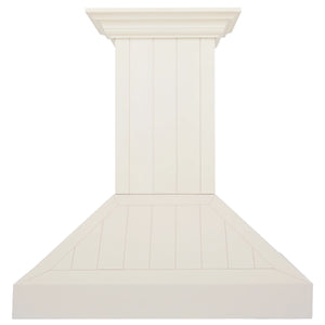 ZLINE - 30" Ducted Vent Wooden Convertible Vent Wall Mount Range Hood in Cottage White (KPTT-30)