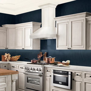 ZLINE - 30" Ducted Vent Wooden Convertible Vent Wall Mount Range Hood in Cottage White (KPTT-30)