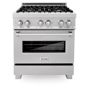 ZLINE - 30 in. 4.0 cu. ft. Legacy Dual Fuel Range with 4 Burner Gas Cooktop and Electric Convection Oven in Satin Stainless Steel