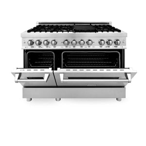 ZLINE - 48" Kitchen Package with Stainless Steel Dual Fuel Range and Convertible Vent Range Hood (2KP-RARH48)