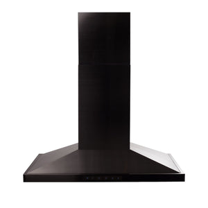 ZLINE - 42" Convertible Vent Island Mount Range Hood in Black Stainless Steel (BSGL2iN-42)