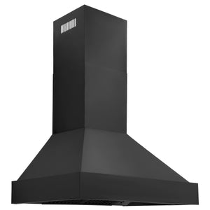 ZLINE - 36" Ducted Vent Black Stainless Steel Wall Mount Range Hood (BS655N-36)