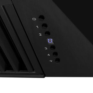 ZLINE - 30" Black Stainless Steel Range Hood with Champagne Bronze Handle (BS655-30-CB)