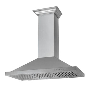 ZLINE - 48 in. Designer Series Satin Stainless Steel Convertible Vent Wall Mount Range Hood (8KBS-48)
