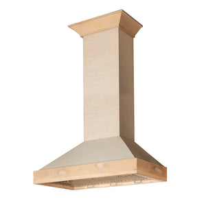 ZLINE - 30" Ducted Unfinished Wooden Wall Mount Range Hood (KBUF-30)