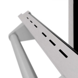 ZLINE - 24 in. 2.8 cu. ft. Legacy Dual Fuel Range with 4 Burner Gas Cooktop and Electric Convection Oven in Satin Stainless Steel