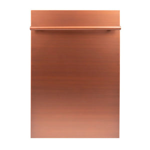 ZLINE 18 in. Compact Copper Top Control Dishwasher with Stainless Steel Tub and Modern Style Handle, 52dBa