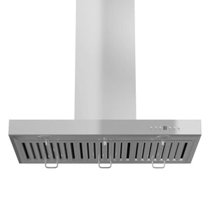 ZLINE - 30" Convertible Vent Wall Mount Range Hood in Stainless Steel with Crown Molding (KECRN-30)