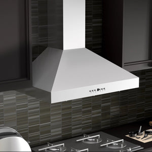 ZLINE - 48" Convertible Vent Convertible Vent Wall Mount Range Hood in Stainless Steel with Crown Molding (KL3CRN-48)