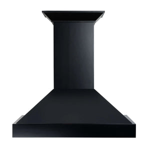 ZLINE - 36" Convertible Vent Wooden Wall Mount Range Hood in Black