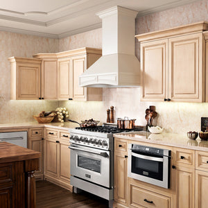 ZLINE - 30" Convertible Vent Wooden Wall Mount Range Hood in Cottage White (321TT-30)