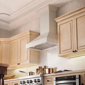 ZLINE - 30" Ducted Wooden Wall Mount Range Hood in Cottage White (KBTT)