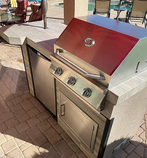 KoKoMo - Mini Maui 6' BBQ Island with 33 Inch Bar and Built In BBQ Grill