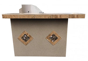 KoKoMo - Havana L-Shape BBQ Island With Bar Seating and Built In BBQ Grill 4'x5' BBQ