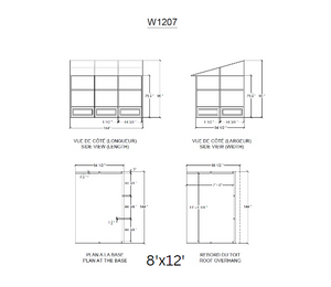 Gazebo Penguin - Florence Brown Wall Mounted Solarium Metal Roof