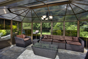 Gazebo Penguin - Florence Sand Solarium Polycarbonate Roof