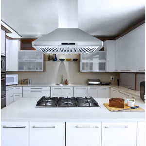 Cosmo 5-Piece Kitchen, 36" Dual Fuel Range and 36" Island Range Hood COS-5PKG-072