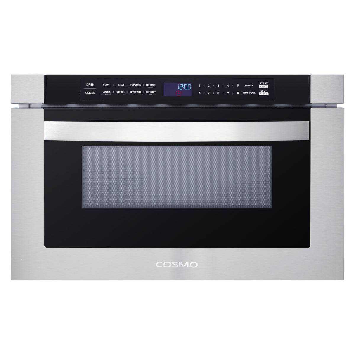 Cosmo 24 in. Built-in Microwave Drawer with Automatic Presets, Touch Controls, Defrosting Rack and 1.2 cu. ft. Capacity in Stainless Steel