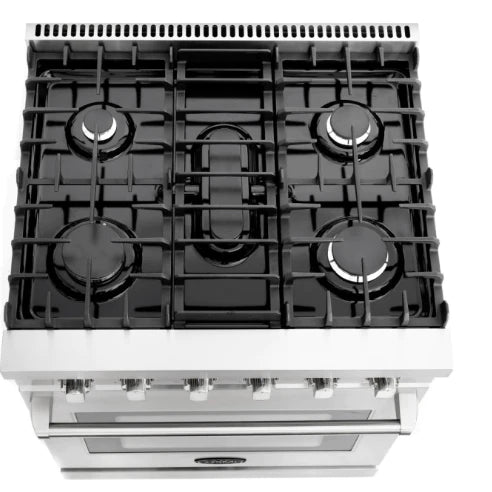 Cosmo 4 Piece, 36&quot; Range 36&quot; Range Hood 24&quot; Dishwasher &amp; Refrigerator COS-4PKG-218