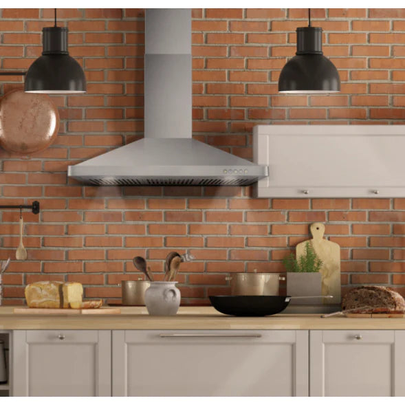 Cosmo 5-Piece Kitchen, 36&quot; Gas Range and 36&quot; Wall Mount Range Hood COS-5PKG-014