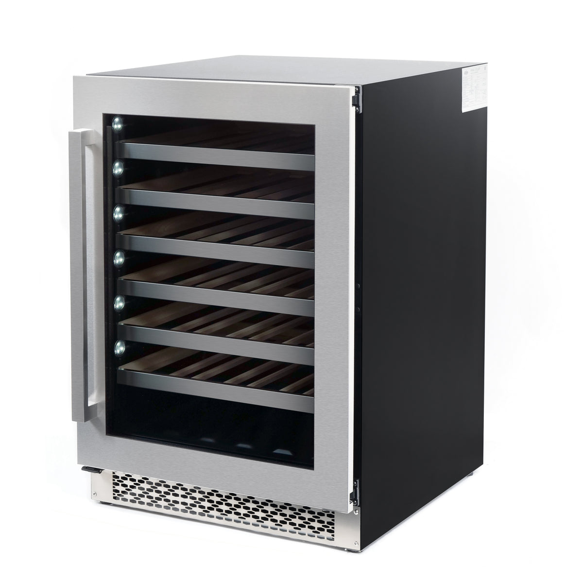 Cosmo 48-Bottle Stainless Steel 24 in. Single Zone Compressor Wine Cooler