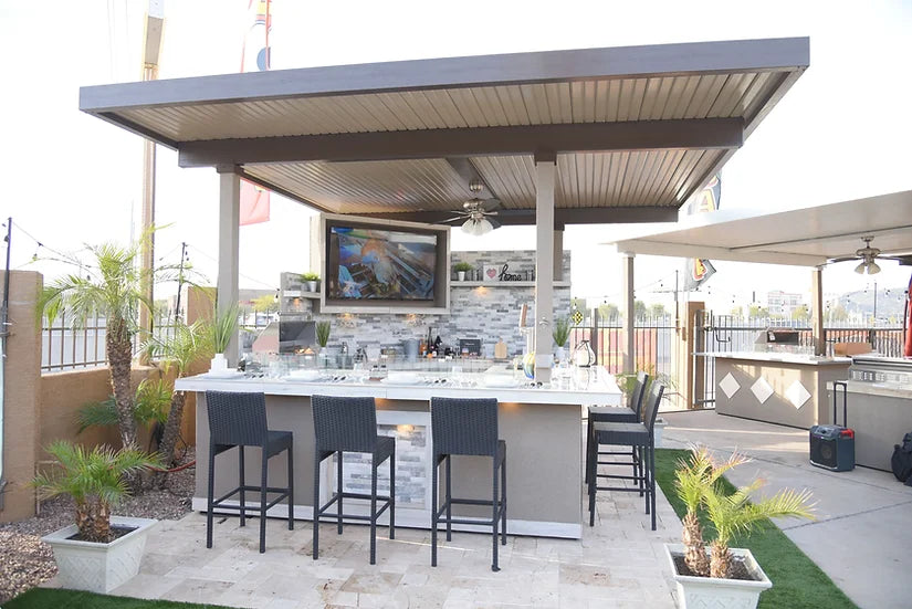 KoKoMo - Best Outdoor Kitchen Bermuda BBQ Island with TV