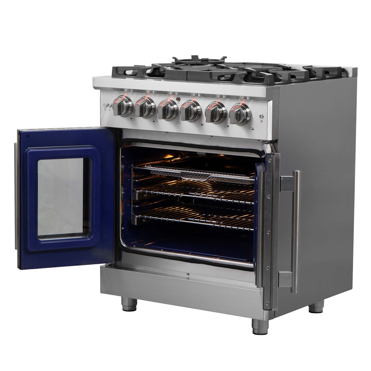 FORNO - Massimo 30″ Freestanding French Door Gas Convection Range