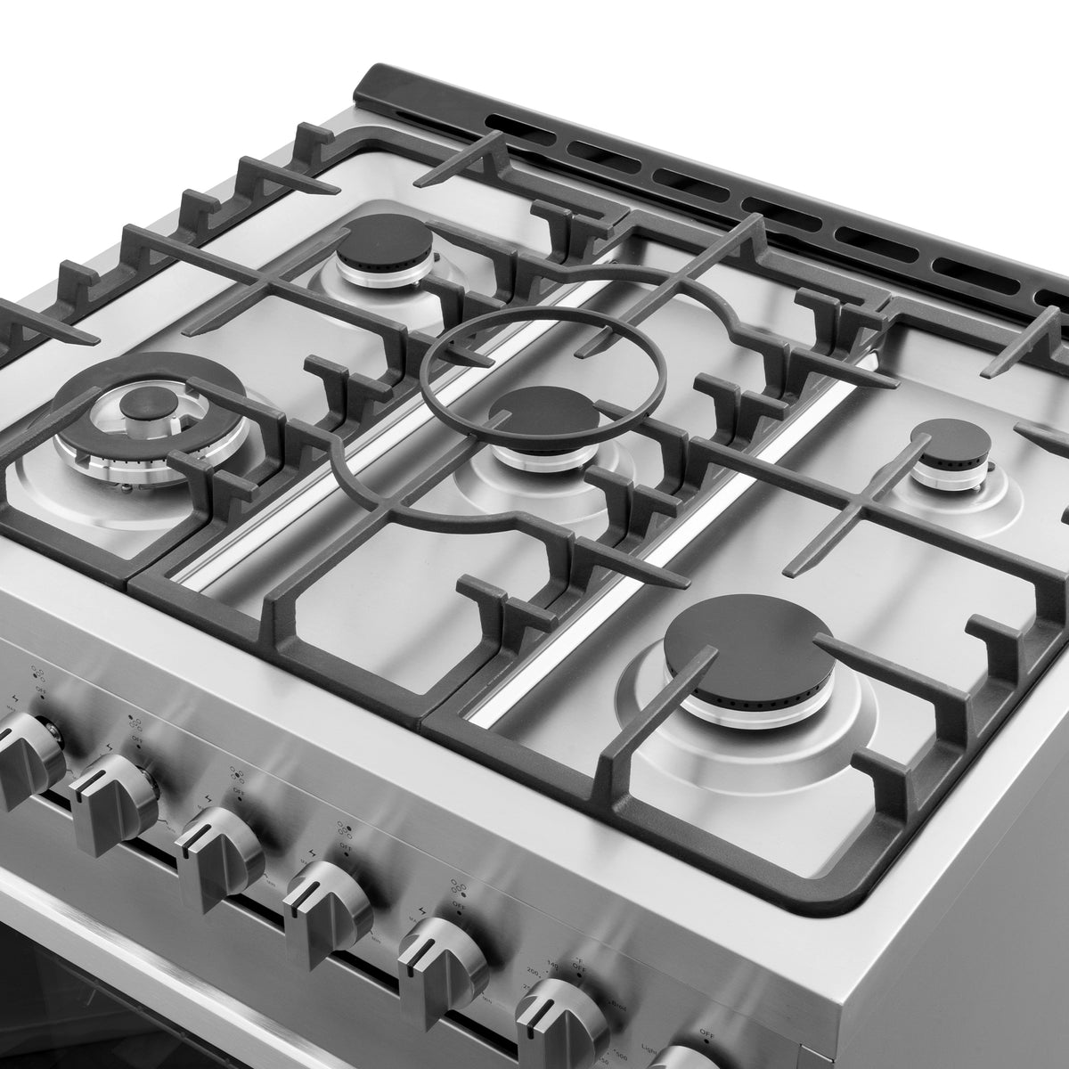 Cosmo 30 in. 5.0 cu. ft. Single Oven Gas Range with 5 Burner Cooktop and Heavy Duty Cast Iron Grates in Stainless Steel