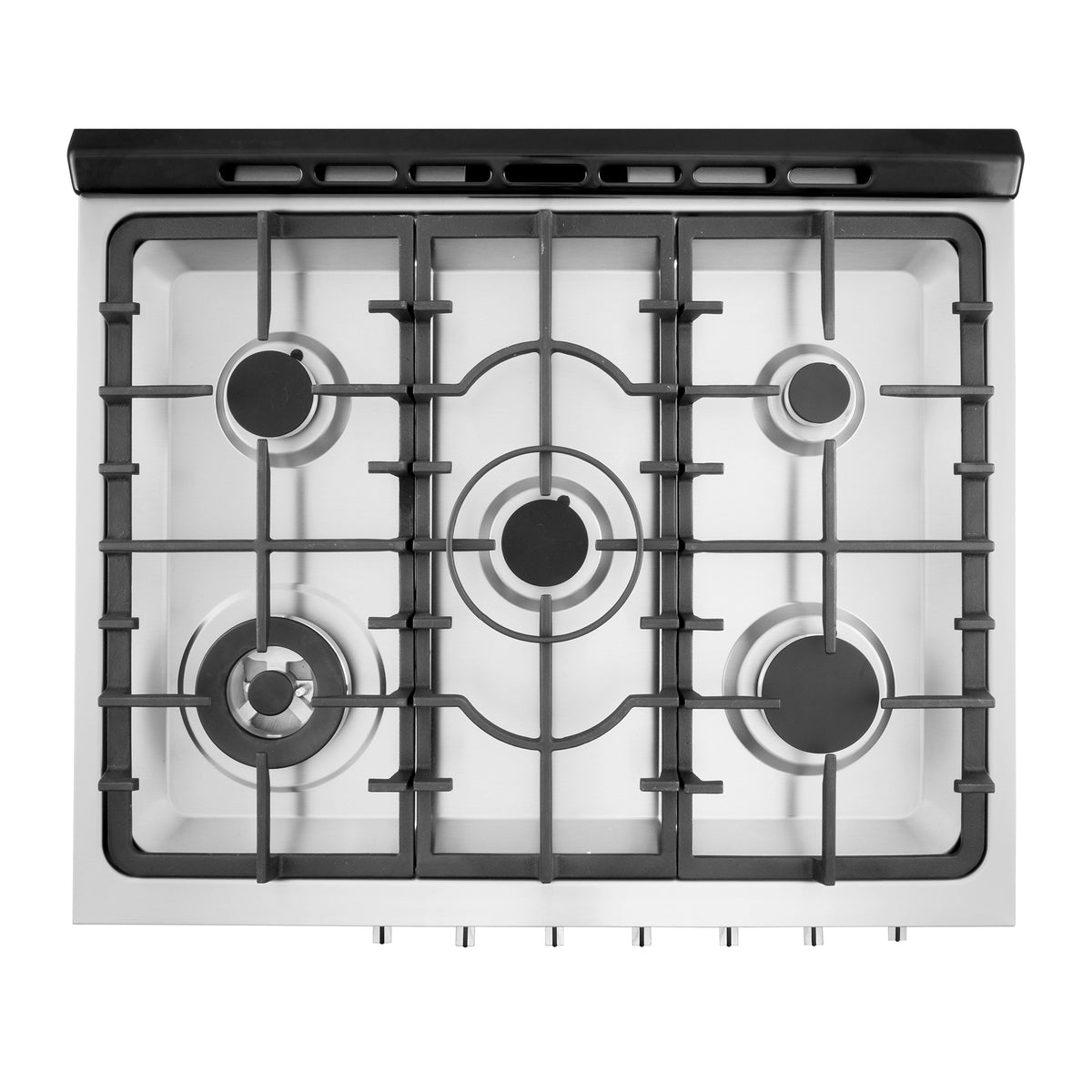 Cosmo 30 in. 5.0 cu. ft. Single Oven Gas Range with 5 Burner Cooktop and Heavy Duty Cast Iron Grates in Stainless Steel