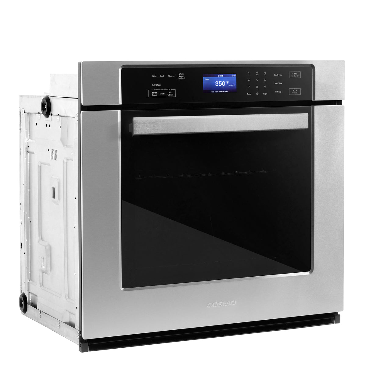 Cosmo 30 in. 5 cu. ft. Single Electric Wall Oven with True European Convection and Self Cleaning in Stainless Steel