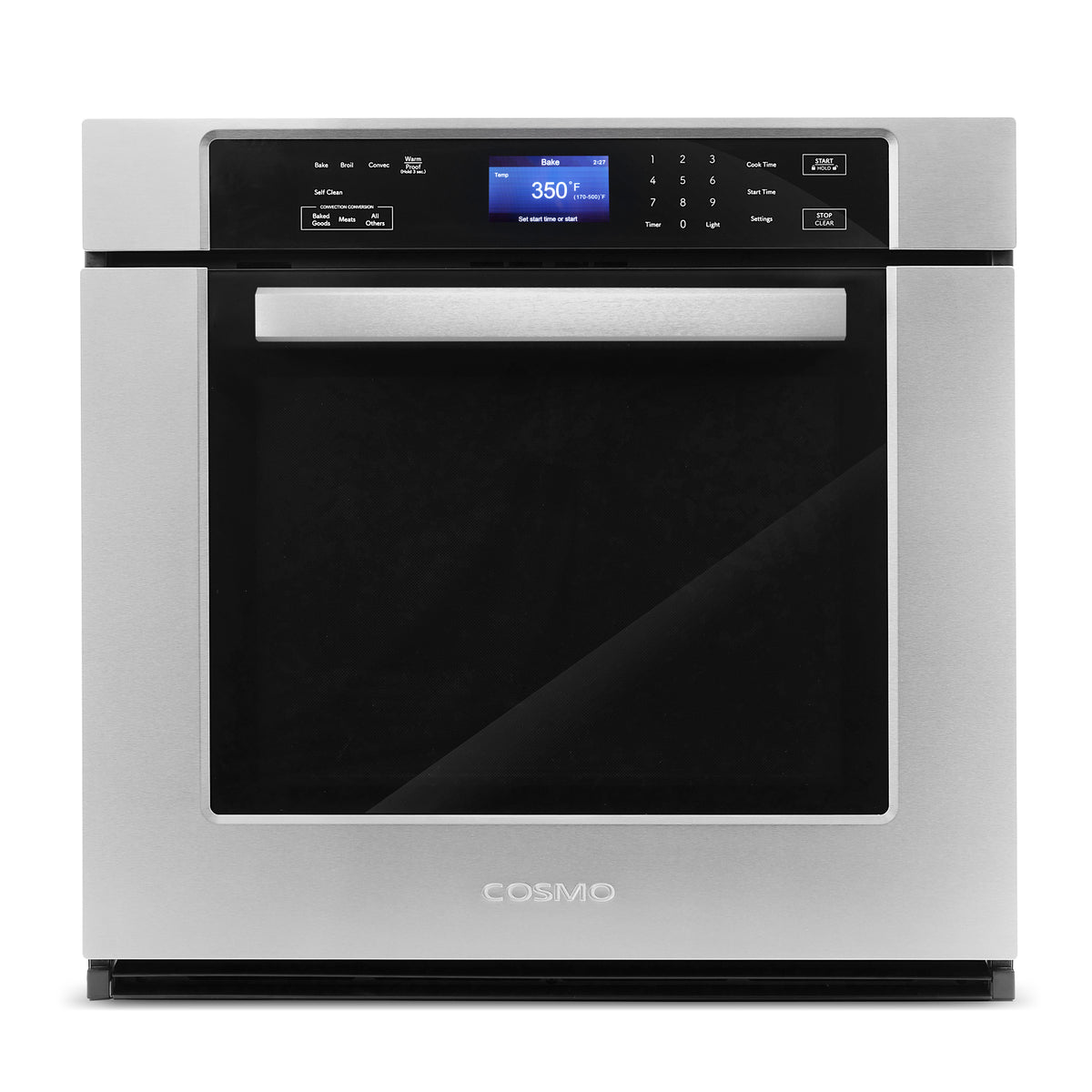 Cosmo 30 in. 5 cu. ft. Single Electric Wall Oven with True European Convection and Self Cleaning in Stainless Steel