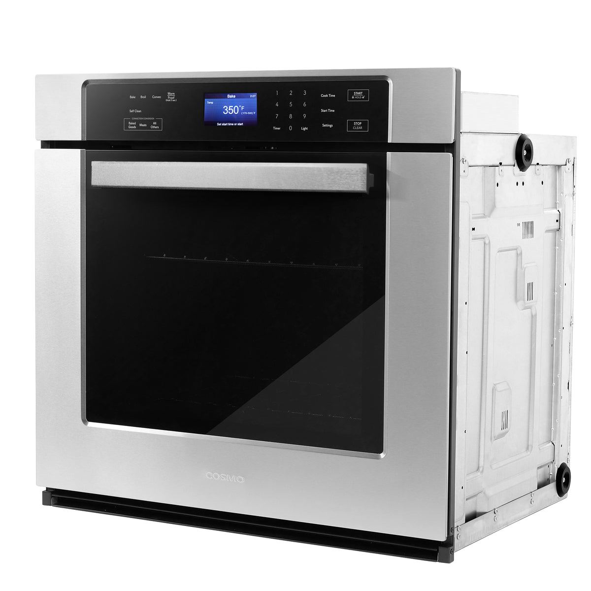 Cosmo 30 in. 5 cu. ft. Single Electric Wall Oven with True European Convection and Self Cleaning in Stainless Steel