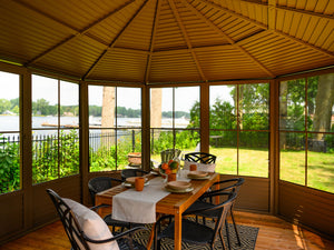 Gazebo Penguin - Florence Sand Solarium Metal Roof 12x15