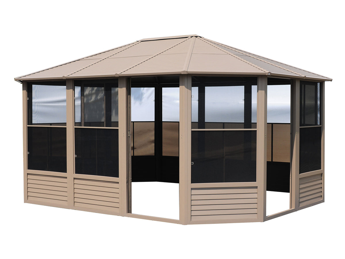 Gazebo Penguin - Florence Sand Solarium Metal Roof 12x15